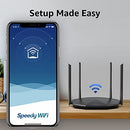 SPEEDEFY HIGH SPEED PRO WIFI ROUTER DUAL BAND AC2100 WIRELESS ROUTER - BLACK - Like New