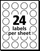 AVERY PRINTABLE COLOR CODING ROUND LABELS, 3/4" DIAMETER, 1,008 LABELS - ORANGE - Brand New