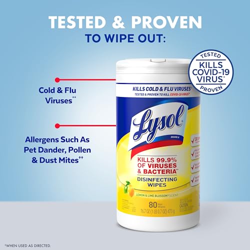 Lysol Disinfectant Wipes, Multi-Surface Antibacterial Cleaning Wipes - Brand New