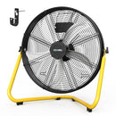 CCGIRU 20" HIGH VELOCITY FLOOR FAN 5500 CFM 3-SPEED, WALL-MOUNTING SFDE-500B3-1 - Like New