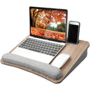 HUANUO PORTABLE LAP LAPTOP DESK WITH PILLOW CUSHION, FITS 15.6" LAPTOP - GRAY - Like New
