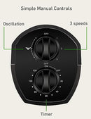 HOLMES 31" MANUAL TOWER FAN, 70° OSCILLATION, Adjust Vents, 17035 - BLACK - Like New