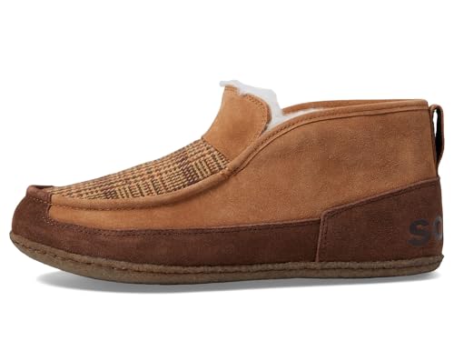 SOREL Men's Manawan ll Moc Slipper Elk/Tobacco Plaid Size 10 - Like New
