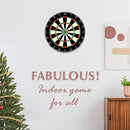 LinkVisions Sisal/Bristle Dartboard with Staple-Free Bullseye - 17.8” x1.5 - Brand New