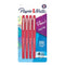 PAPER MATE FLAIR FELT TIP PENS MEDIUM POINT (0.7MM) RED 4 COUNT - RED - Brand New