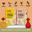 PYM Berry Mood Chews (60 Count) |Stress & Mood Support Supplement - Brand New