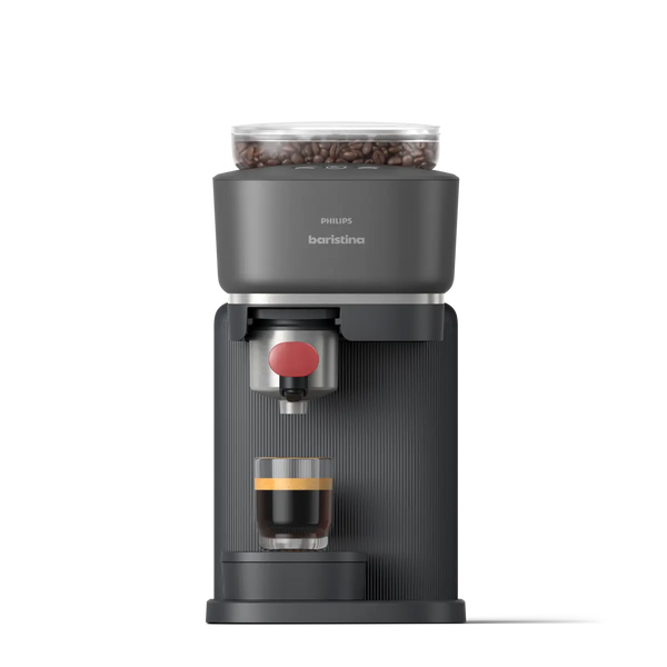 PHILIPS BARISTINA ESPRESSO MACHINE - BLACK/BERRY RED - Like New