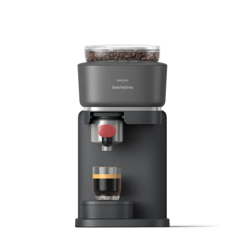 PHILIPS BARISTINA ESPRESSO MACHINE - BLACK/BERRY RED - Like New