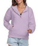 FKEEP WOMEN HOODIES CASUAL BUTTON DOWN SWEATSHIRT DRAWSTRING LONG SLEEVE - S - Brand New