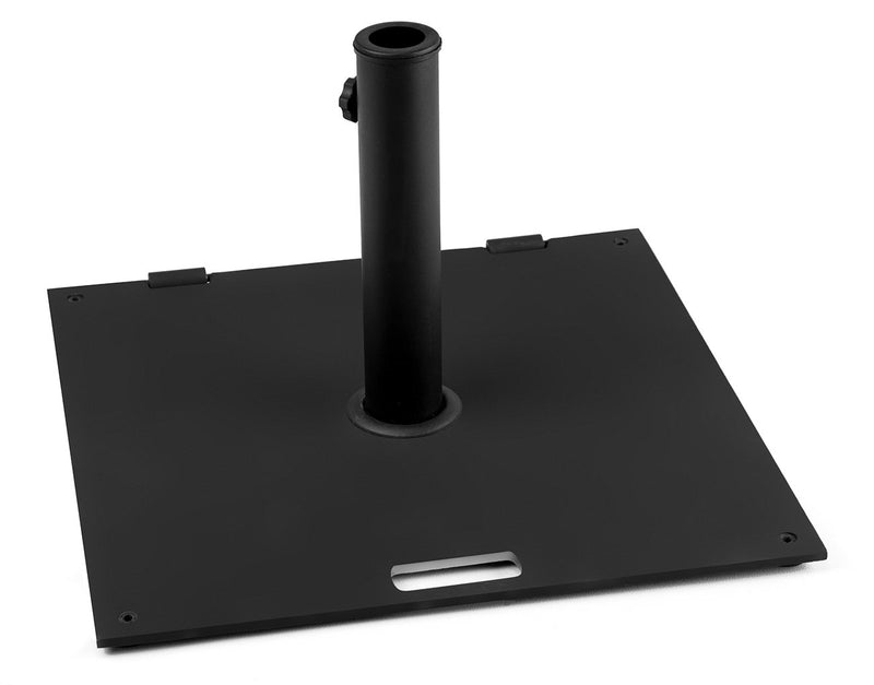 TRADEMARK INNOVATIONS 20" SQUARE 36LB. UMBRELLA BASE WITH WHEELS - BLACK - Like New