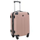 TRAVELERS CLUB 20" HARD-SIDE SPINNER ROLLING CARRY-ON TRAVEL LUGGAGE - ROSE GOLD - Brand New