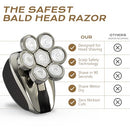LAJCAEN 7D HEAD SHAVERS FOR BALD MEN, ELECTRIC RAZOR MEN, LED DISPLAY, BLACK - Like New