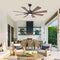 PARROT UNCLE 60" FARMHOUSE INTEGRATED LED WINDMILL CEILING FAN OIL-RUBBED BRONZE - Like New