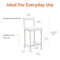 AMAZON BASICS WOODEN BAR STOOL WITH BACKREST 24" 1 UNIT - WHITE - Brand New