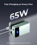 JOYFAR PORTABLE CHARGER POWER BANK, 30000MAH 65W - GREEN - Like New