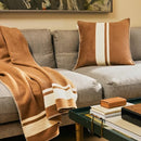 PRESTON LANE HIGHRISE THROW PILLOW, 21"x21", GSM, 47PLUX558708, Camel - Like New