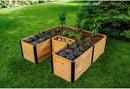 Vita Mezza 6' x 6' Cedar Wood Keyhole Garden, Composting Basket, VT17707 - BROWN - Like New