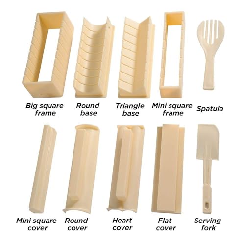 MEIDONG SUSHI MAKING KIT DELUXE EDITION WITH COMPLETE SUSHI SET - OFF-WHITE - Like New