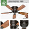 Hunter Fan 51061 42 inch Low Profile New Bronze Low Ceiling Fan - BROWN/BLACK Like New