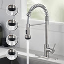 Rainovo Kitchen Faucet Brushed Nickel with 4 Mode Pull Down Sprayer - Like New