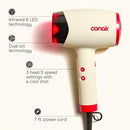 INFINITI PRO BY CONAIR LED INFRARED HAIR DRYER DUAL ION CERAMIC 1999 - WHITE - Like New