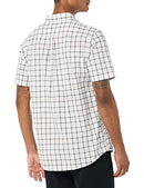 AMAZON ESSENTIALS SHIRT MEN - BIG & TALL - PINK WHITE BUFFALO PLAID - XL - Brand New