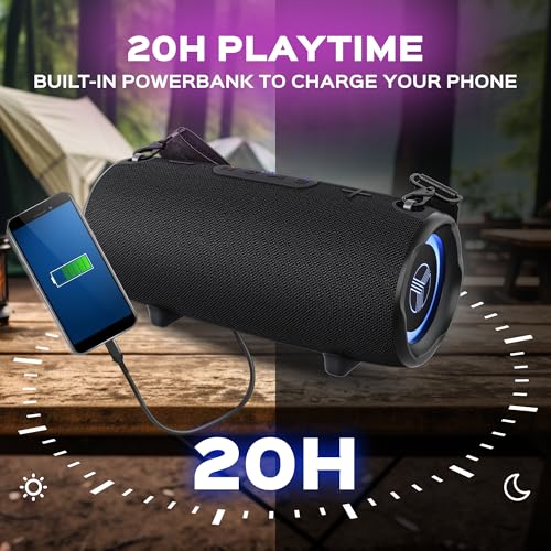 TREBLAB ULTRA LOUD WIRELESS SPEAKER 60W STEREO SOUND - HD-Max - BLACK - Like New