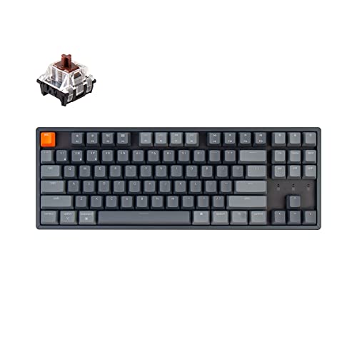 KEYCHRON K8 TENKEYLESS LAYOUT RGB WIRELESS MECHANICAL KEYBOARD BROWN SWITCH - Like New