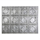 FASADÉ Backsplash Panel Crosshatch Silver 4 Decorative Vinyl Backsplash Panel - Brand New