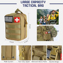 FARTSY Survival Kits 149Pcs Survival Gear First Aid Kit IFAK Molle System -KHAKI Like New