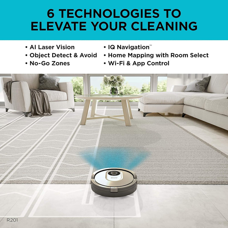 Shark RV2001 AI Robot Vacuum, Smart Mapping - Black - Like New