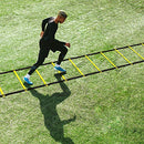 Speed Agility Ladder, 20 ft, 4 Metal Pegs, Carrying Bag, Black & Yellow - Brand New