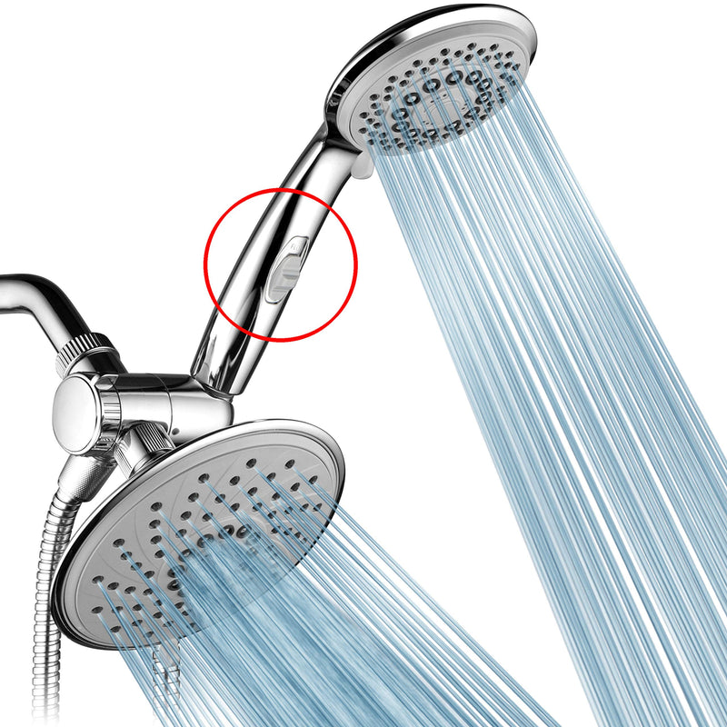 HotelSpa 6''/4'' Ultra-Luxury 3 way Rainfall Shower-Head/Handheld Shower Gray - Like New