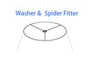 Urbanest Linen Drum Lamp Shade 10" Off White Spider B00KQ17TWU - New - Brand New