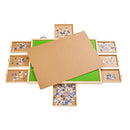 1500-pieces Puzzle Board Hard Cover 26"x 35" Table 8 Drawers B0CH2SPBSG - Black - Brand New