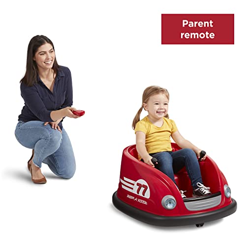 RADIO FLYER 6V BATTERY POWERED BUMPER CAR, ELECTRIC RIDE REMOTE, 971Z - RED - Like New