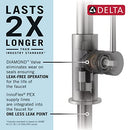 DELTA CORDOVA BRUSHED GOLD TOUCHLESS BAR SINK FAUCET - LUMICOAT CHAMPAGNE BRONZE - Like New