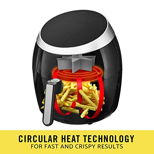 BELLA (14679) 5.3 QUART AIR CONVECTION FRYER - BLACK - Like New