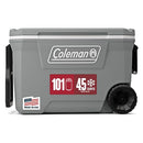 COLEMAN CLASSIC SERIES INSULATED ROLLING COOLER, 62-QUART - ROCK GREY - Like New
