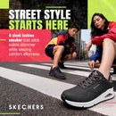 SKECHERS WOMEN'S UNO SHIMMER AWAY SNEAKER - SIZE: WOMEN 8 (AU/UK W5) - BLACK - Brand New