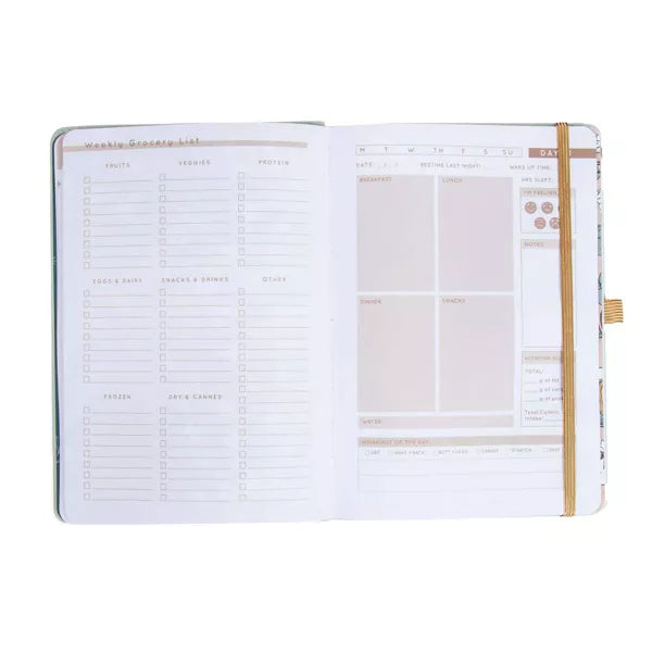 BLOGILATES 12 WEEK FIT JOURNAL: HARD COVER, ELASTIC CLOSURE, PREPRINTED PAGES - Brand New