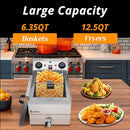 Winado 24.9QT Capacity Electric Deep Fryer Time Control Oil Filtration - NEW - Brand New