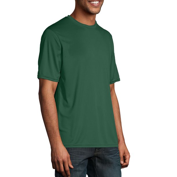 CW22 Hanes Champion Short Sleeve Double Dry T-Shirt Dark Green XL Like New