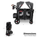 RADIO FLYER BABY STROLLER, WAGON FOR KIDS, OUTSIDE TOYS FOR TODDLERS - GRAY - Brand New