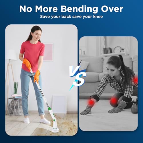 Electric Spin Scrubber, 2024 New Bathroom Cleaner, Power Shower - White/Green - Like New
