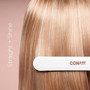 CONAIR DOUBLE CERAMIC FLAT IRON, 1-INCH DIGITAL FLAT IRON CS224 - WHITE - Like New