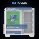 DARKFLASH ITX PC CASE PRE-INSTALL 3 PWM ARGB FANS COMPUTER CASE - WHITE - Brand New