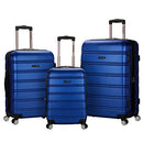 ROCKLAND MELBOURNE HARDSIDE EXPANDABLE LUGGAGE SPINNER WHEELS 3-PIECE SET - BLUE - Like New
