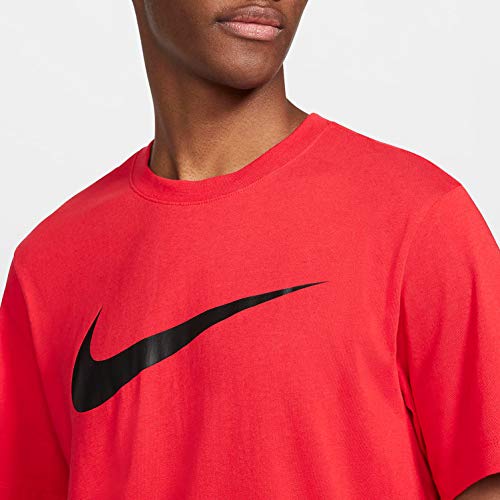 NIKE SPORTSWEAR SWOOSH MEN'S T-SHIRT - UNIVERSITY RED/BLACK SIZE X-LARGE - Brand New