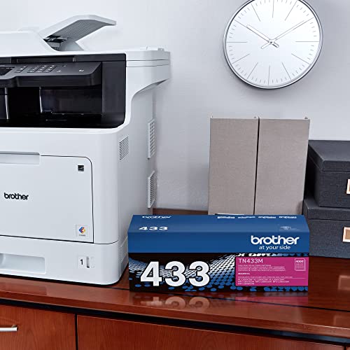 Brother TN-433M Magenta Toner Cartridge, Page Yield Up To 4,000 Pages - Brand New